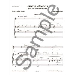 Jean-Louis Mansart: 4 M&eacute;lodies (Voice & Piano)