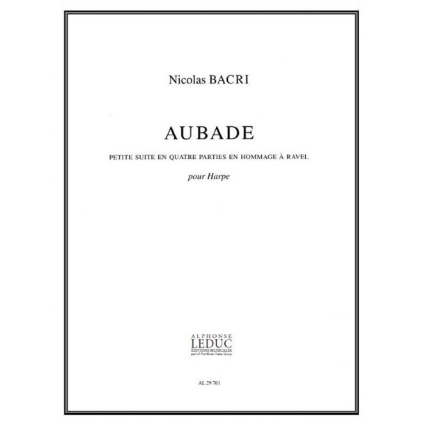 Bacri Nicolas Aubade Harp Book