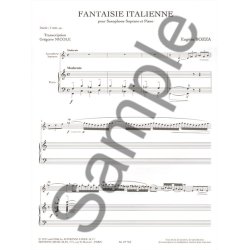 Fantaisie Italienne Arr Nicole Sop Sax/Pno