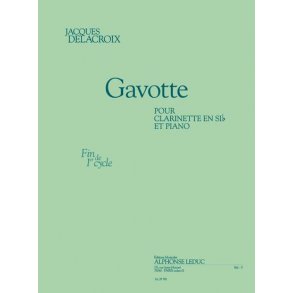Delacroix: Gavotte (fin de cycle 1) pour clarinette si b et piano