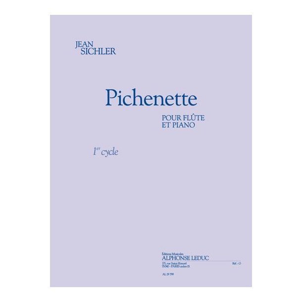 Sichler: Pichnette (1'20'') (cycle 1) pour fl&ucirc;te et piano