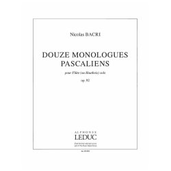 Monologues Pascaliens 12 Op 92 Fl (Or Ob) Solo