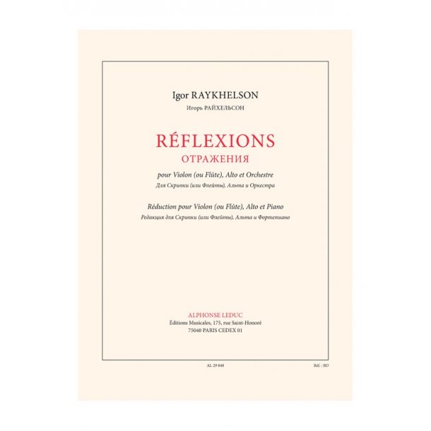 Reflexion Vln (Or Fl) Vla Pno Sc/Pts