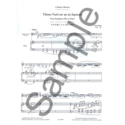 Hora Toru Theme Varie Sur Un Air Japonais Alto Saxophone Piano Book
