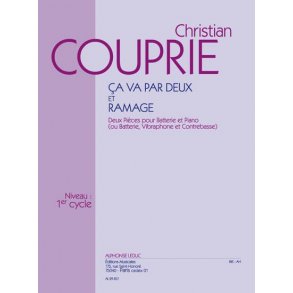 Couprie: Ça va par deux (et) ramage (cycle 1) deux pièces pour batterie et piano