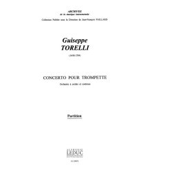Torelli Giuseppe Paillard Concerto Trumpet & String Orchestra Score