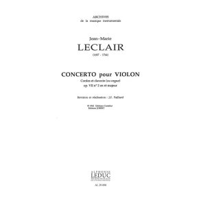 Jean-Marie Leclair: Concerto Op.7, No.2 in D major (Violin & Orchestra)
