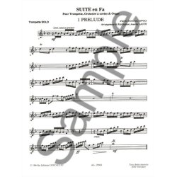 Zipoli Lauth Suite In F Trumpet Strings Hpcd Or Organ Score/Parts