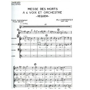 Marc-Antoine Charpentier: Messe des Morts à 4 Voix in G minor (Choral-Mixed accompanied)