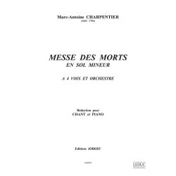 Charpentier Marc Antoine Messe Des Morts In G Minor Choral & Piano