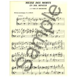 Charpentier Marc Antoine Messe Des Morts In G Minor Choral & Piano
