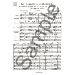 Lully Jean Weckerlin Bourgeois Gentilhomme Choir & Orchestra Score