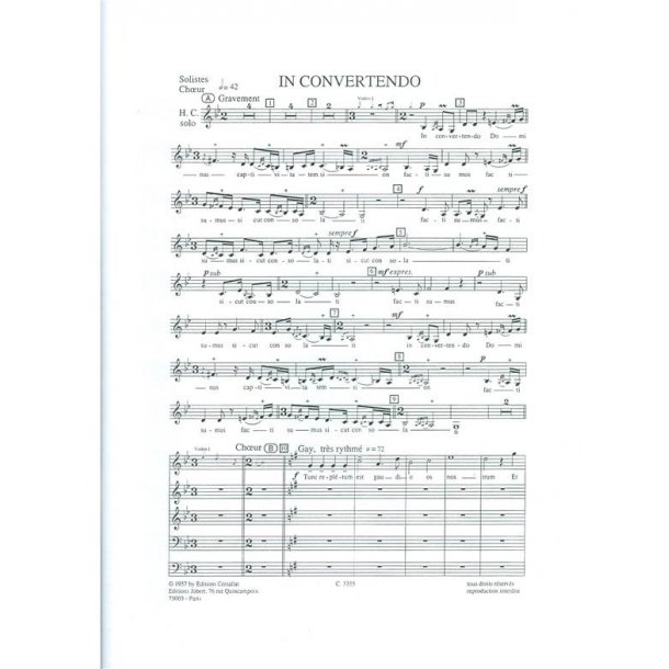 Rameau Jean Philippe Lambert In Convertendo Soli & Satbb A Cappella