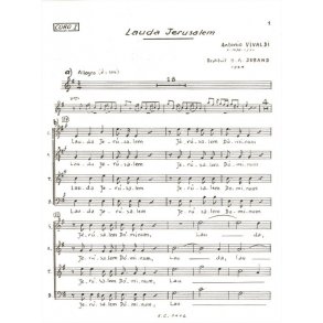 Antonio Lucio Vivaldi: Lauda Jerusalem (Chorus Part 1) (Choral)