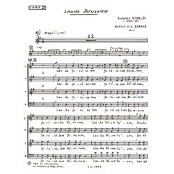 Antonio Lucio Vivaldi: Lauda Jerusalem (Chorus Part 2) (Choral)