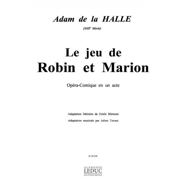 La Halle De Jeu De Robin Et Marion Voice &amp; Piano Book
