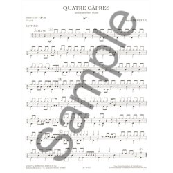 Druelle: 4 capres et 12 huitres (cycle 1) (chaque pi&egrave;ce : 1'30'') pour batterie et piano