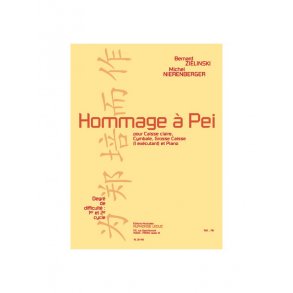 Nierenberger: Hommage à pei (cycle 1 et 2) (3'30'') pour caisse claire, cymbale, grosse caisse (1 exécutant) et piano
