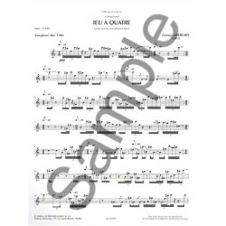 Aperghis Georges Jeu A Quatre 4 Alto Saxophones Score/Parts