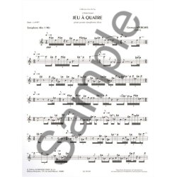Aperghis Georges Jeu A Quatre 4 Alto Saxophones Score/Parts