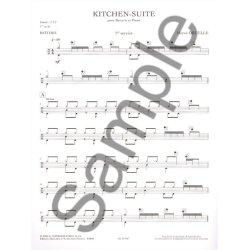 Druelle: Kitchen suite (cycle 1) (1'35'') pour batterie et piano