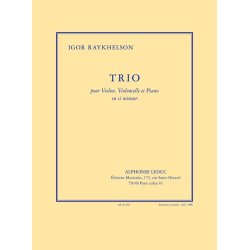 Raykhelson: Trio en si mineur pour violon, violoncelle et piano (partition et parties)