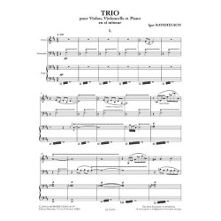 Raykhelson: Trio en si mineur pour violon, violoncelle et piano (partition et parties)