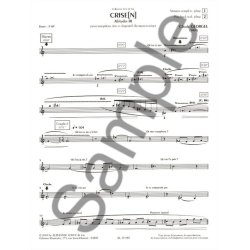 Claude Georgel: Crise(n) for Alto Saxophone and Electroacoustic Device