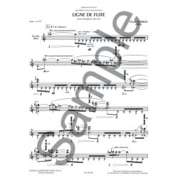 Georgel Claude Ligne De Fuite Alto Saxophone Book