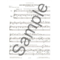 Ledeuil: Les m&eacute;andres de Viviane (3') (cycle 1, 2e ann&eacute;e) pour fl&ucirc;te et harpe (ou piano)