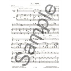 Ledeuil: Clowns (2') (cycle 1, 3e ann&eacute;e) pour piccolo ou fl&ucirc;te et paino
