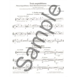 Ledeuil: 3 exp&eacute;ditions pour fl&ucirc;te aventureuse pour fl&ucirc;te seule (fin de cycle 1) (4e) (texte fran&ccedil;ais, anglais, allemand, espagnol)