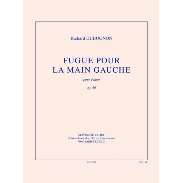 Dubugnon: Fugue pour la main gauche, op. 46 (6'30'') pour piano