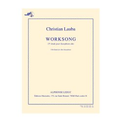 Lauba: Worksong 15e &eacute;tude pour saxophone alto (livre + cd) - le livre