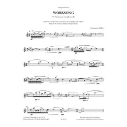 Lauba: Worksong 15e &eacute;tude pour saxophone alto (livre + cd) - le livre