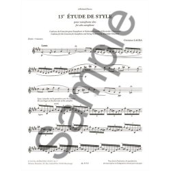Lauba: Cadence du concerto pour saxophone et orchestre &agrave; cordes d'alexandre glazounov (4') 13e &eacute;tude de style pour saxophone alto