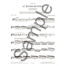 Lauba: Cadence du concerto pour saxophone et orchestre &agrave; cordes d'alexandre glazounov (4') 13e &eacute;tude de style pour saxophone alto