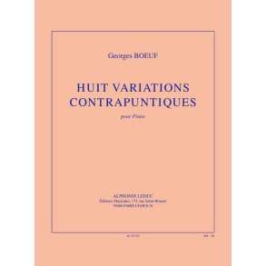 Boeuf: Huit variations contrapuntiques (25') pour piano 2 mains
