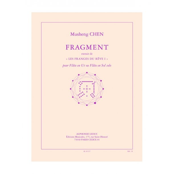 Chen: Fragment, extrait de &laquo;les franges du r&ecirc;ve i&raquo; (8e) (4'10'') pour fl&ucirc;te en ut (ou en sol) seule