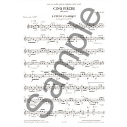 Pons: Cinq pi&egrave;ces (11'30'') pour guitare