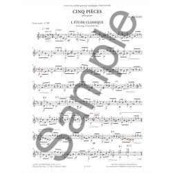 Pons: Cinq pi&egrave;ces (11'30'') pour guitare