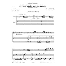 Chaynes: Suite d'apr&egrave;s Marc Chagall (17'35'') pour saxophone alto et piano (transposition pour saxophone par m. sieffert)