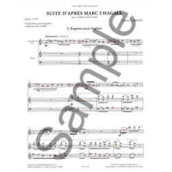 Chaynes: Suite d'apr&egrave;s Marc Chagall (17'35'') pour saxophone alto et piano (transposition pour saxophone par m. sieffert)