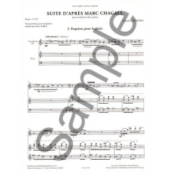 Chaynes: Suite d'apr&egrave;s Marc Chagall (17'35'') pour saxophone alto et piano (transposition pour saxophone par m. sieffert)