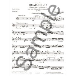 Bacri: Quatuor n&deg; 8 ''omaggio &agrave; haydn'', op. 112 (23') pour 2 violons, alto et violoncelle (partition et parties)