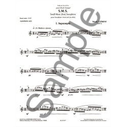 Cl&eacute;ment N.: S.M.S. (small music for saxophone) (5'15'') (8e) (collection vent de sax) pour saxophone t&eacute;nor (ou alto) seul