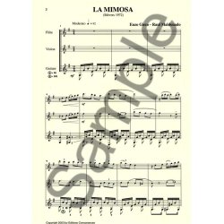 Gieco/Maldonado La Mimosa La Caline Flute Guitar Violin Score/Parts