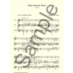 Gieco Enzo Viaje Al Pais De Alicia Voice Flute & Guitar Score/Parts