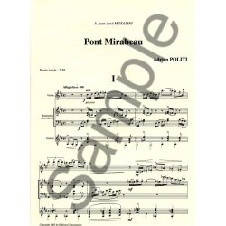 Politi Pont Mirabeau Violin Bandonion Or Accordion Guitar Score/Parts