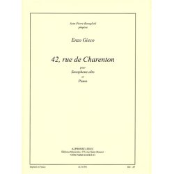Gieco Enzo 42 Rue De Charenton Saxophone & Piano Book
